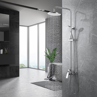 Salle de bain murale douche de pluie cascade moderne colonne dorée ensemble tour panneaux de douche en plastique ABS ensemble de robinets de douche