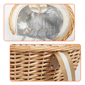 JY -- En <span class=keywords><strong>bois</strong></span> Gratuit Personnes Sok Dans Panier Vide Pliant Pull Manches Pique-nique Cadeau Pique-Nique Panier - Product Image 6