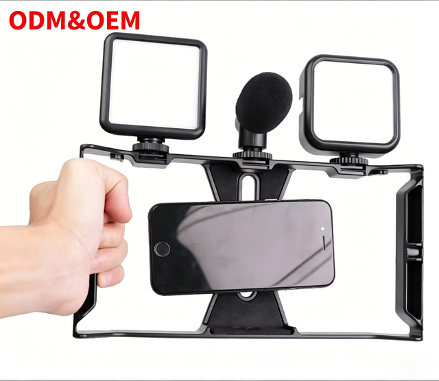 Magnetic Professional Universal Phone Cage Rig Stabilizer Frame Holder for Vlogging Live Streaming Filmmaking for iPhone Samsung