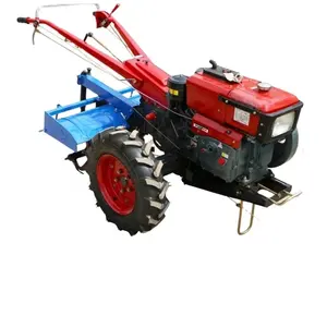 Tarım makinaları ekipmanları 20hp dizel çiftlik yürüyüş traktörleri döner toprak işleme makinesi