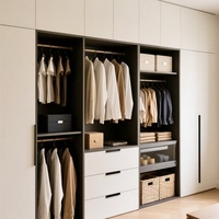 Venta Directa de Fábrica, Armario Moderno de Estilo Simple, de Alta Gama y Duradero, con Puertas de Aglomerado, Independiente, para Dormitorio, Villa u Hotel