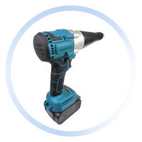 Pistolet à rivets électrique sans balais 21V au lithium-ion, entièrement automatique, rechargeable, de qualité industrielle, léger (2kg), pour métal et bois