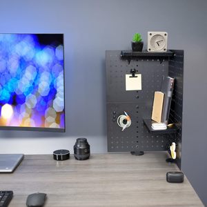 Organizador de Escritorio de Metal con Panel Perforado, Acero al Carbono, Tipo Gancho Rectangular, Estante de Almacenamiento Multifuncional para Accesorios de Deportes Electrónicos - Product Image 2