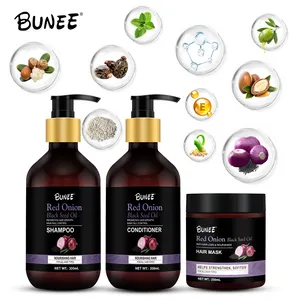 Wholesale Customization Hair Growth Moisturizing Softening Hair Anti Itching Red Onion Hair Shampoo And Conditioner Care Set