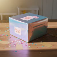 Maßgefertigte Bedruckte Lebensmittelechte Holografische Quadratische Starre Papier-Kuchenbox aus Recyclingmaterialien Faltbare Dessert-Geschenkbox