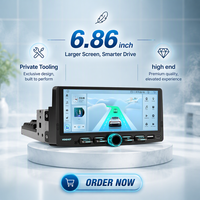 Autoradio Android 1 Din avec écran tactile de 6,86 pouces, navigation GPS, Bluetooth, radio FM stéréo pour voiture universelle