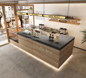 Mostrador de Recepción Personalizable para Centros Comerciales, Barra en Forma de L Personalizable, Mostrador de Esquina Adecuado para Cafeterías, Mesa de <span class=keywords><strong>Bar</strong></span> - Product Image 5