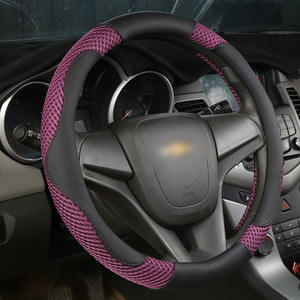 JQ253 Seda de Hielo + Cuero <span class=keywords><strong>Volante</strong></span> de Coche Antideslizante 38cm Cubierta de <span class=keywords><strong>Volante</strong></span> para Tarraco Arona Ateca <span class=keywords><strong>Ibiza</strong></span> Toled - Product Image 3