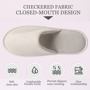 Pantuflas de Spa Blancas Personalizadas con Logotipo Unisex Haofei, Pantuflas Planas de Terciopelo Coral, Cómodas, Desechables, Duraderas y Ecológicas para <span class=keywords><strong>Hotel</strong></span> - Product Image 2