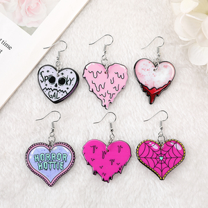 Boucles d'Oreilles en Acrylique Spooky Bloody pour Femme, Cupcake Choke Me, 1 Paire, Cadeau d'Anniversaire - Product Image 1