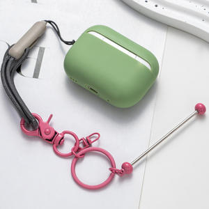 Venta al por mayor creativo DIY llavero de cuentas punto degradado Color mano-llavero de Metal accesorios de joyería y componentes - Product Image 3