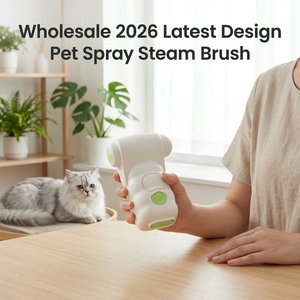 สินค้าขายส่งรุ่นใหม่มาแรงปี 2026 แปรงกรูมมิ่งสัตว์เลี้ยงแบบพ่นไอน้ำ 3-in-1 นวดและกำจัดขนสำหรับแมวและสุนัข ป้องกันไฟฟ้าสถิตย์ <span class=keywords><strong>ราคา</strong></span>โรงงาน - Product Image 1