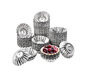Mini moules à tartes ronds et cannelés individuels pour quiche <span class=keywords><strong>Moule</strong></span> à biscuits de 2 pouces Outil de cuisson pour desserts Cheesecake <span class=keywords><strong>Muffin</strong></span> - Product Image 1