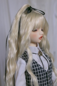 Peluca de cabello sintético para <span class=keywords><strong>muñeca</strong></span>, pelo largo rizado BJD, 1/3, 1/4, 1/6, 8-9 pulgadas, SD, DIY, hecha a mano, personalizada de fábrica - Product Image 6