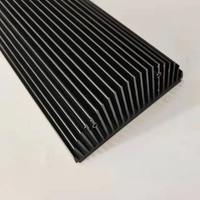 Ailette de refroidissement en aluminium à diffusion de chaleur, anodisée noire, extrudée, dissipateur de chaleur à ailettes hautes
