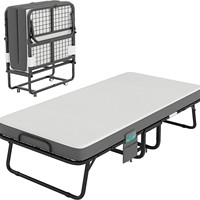 Lit pliant moderne en fer, lit simple pour bureau et maison, fauteuil inclinable pour la pause déjeuner, chaise de sieste, entrepôt, commerce extérieur, matelas compressé