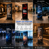 Pantalla LED Digital Plegable DDW Gob, Portátil, USB, Removible, Sin Costuras, 4K, Alto Brillo, 5 Años de Garantía, para Centros Comerciales