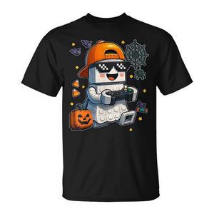 T-shirt pour garçons avec contrôleur de jeu Building Brick Boo, costume d'Halloween - Product Image 2