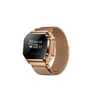 Montre connectée B7 Smart Ring avec écran OLED de 0,49 pouce, étanche 5ATM, moniteur de fréquence cardiaque, d'oxygène sanguin et de sommeil, tracker d'activité physique, application QWatch Pro