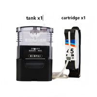 Sistema de Suministro Continuo de Tinta Pigmentada CISS de 100 ml para Cartuchos HP 45 51645A 15 6615A, Kit de Recarga para Plotter de Formato Ancho CAD para Prendas de Vestir