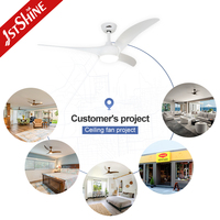 Ventilateur de plafond intelligent 1stshine ABS Blade, prix d'usine, 6 vitesses, compatible Alexa et Google, pour salon et chambre à coucher