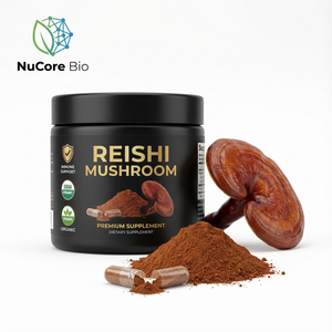 Stock local aux États-Unis : Poudre <span class=keywords><strong>de</strong></span> Ganoderma Lucidum Reishi biologique, Triterpènes, Acide Ganoderique, Qualité alimentaire pour le corps, OEM ODM Marque privée - Product Image 1