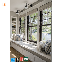 WANJIA Grille Designs Ventanas de aluminio esmaltadas Casa residencial Ascensor Ventanas colgadas individuales Ventanas colgadas dobles