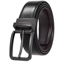 Ceinture réversible en cuir véritable pour homme, 360 °   Ceinture de costume à boucle rotative, ceinture de taille professionnelle vierge sans logo