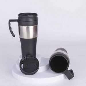 Stainless Steel Travel Tumbler Double Wall Vacuum Insulated With Lid For <b>Hot</b> <b>Cold</b> Drinks Minimalist Design - Product Image 2