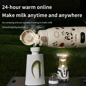 Gobelet à eau chaude électrique portable pour les sorties, 316, température constante, bouilloire pour lait pour bébé, charge sans fil, transfrontalier - Product Image 1