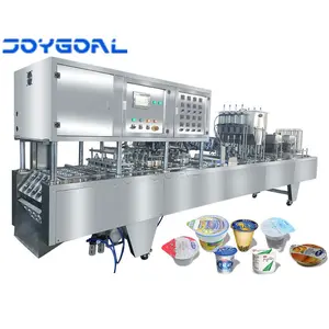 Automatic cup filling and sealing machine automatic yogurt filling cup making machine