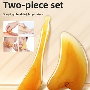 Tablero Gua Sha, palo para tirar del tendón Facial, masajeador de terapia de cabeza de resina, palo de acupuntura para ojos, herramienta de belleza para afeitar, rodillo de Jade - Product Image 2