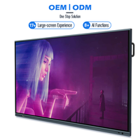 Интерактивная доска Android 16 с двойной системой Android/Windows, 4K UHD, беспроводная передача, 40-точечный ИК-сенсор, 75 дюймов, для классов