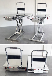 Tables élévatrices hydrauliques portables à ciseaux <span class=keywords><strong>électrique</strong></span>s avec <span class=keywords><strong>rail</strong></span> <span class=keywords><strong>coulissant</strong></span> <span class=keywords><strong>pour</strong></span> manutention de marchandises en voiture, hauteur de levage 66 cm avec chariot - Product Image 3