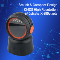 Escáner de Códigos de Barras de Alto Rendimiento CMOS, Manos Libres, Resistente, Lector de Códigos QR 1D 2D, USB, para Supermercados, Bibliotecas, Escritorio, en Stock