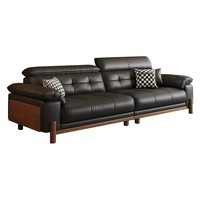 Vente directe usine Fengsong – Canapé une place en cuir véritable style français vintage, rembourrage en éponge haute résilience, structure solide