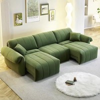 Modernes Minimalistisches Oktopus-Elektrosofa mit Teleskopfunktion und Schwammfüllung, Samt-Schlafsofa, Italienisches Creme-Sofa-Set für Hotel und Villa