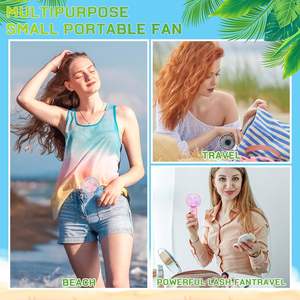 Strong Wind Cooling Portable USB <b>Rechargeable</b> Mini <b>Handheld</b> <b>Fan</b> 2 Speeds Outdoor Travel Summer <b>Fan</b> With Logo Customized - Product Image 5