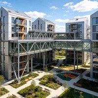 Proveedor de Estructuras de Acero Orientado a Proyectos para Complejos de Apartamentos de Varios Pisos, Estructura de Acero para Edificios Residenciales
