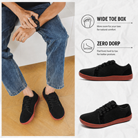 Chaussures minimalistes pour adultes, à bout large pour l'écartement des orteils, en maille respirante, légères, à talon plat zéro drop, pour la marche quotidienne décontractée