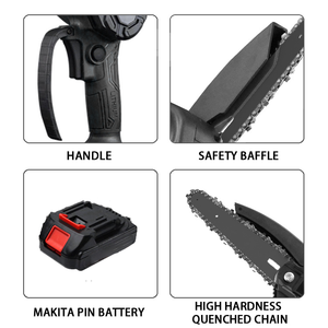 Scie à chaîne électrique industrielle Ananke Tools, qualité professionnelle, rechargeable au lithium, 550W, outil de coupe portable mini, OEM - Product Image 2