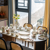 Hoogwaardig onderglazuur keramisch servies, origineel handgeschilderd aardbeienontwerp, Chaozhou export naar het buitenland