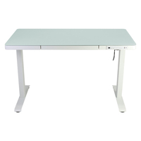 Bureau électrique réglable en hauteur WS4080 120x60cm en verre trempé avec impression UV – Vente en gros