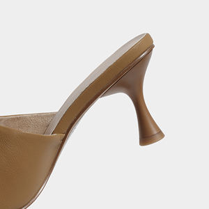 Хит продаж, летние сандалии с котенком и каблуком, обувь из верблюжьей кожи с квадратным носком на каблуке - Product Image 5