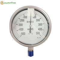Manomètre de pression sous vide sec 63mm 100mm en acier inoxydable Bourdon Tube Capsule manomètre