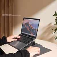 Étui pour ordinateur portable Pofeis personnalisé, 14, 15, 16 pouces, fin, imperméable, en similicuir, étui en cuir PU pour ordinateur portable avec support pour Macbook