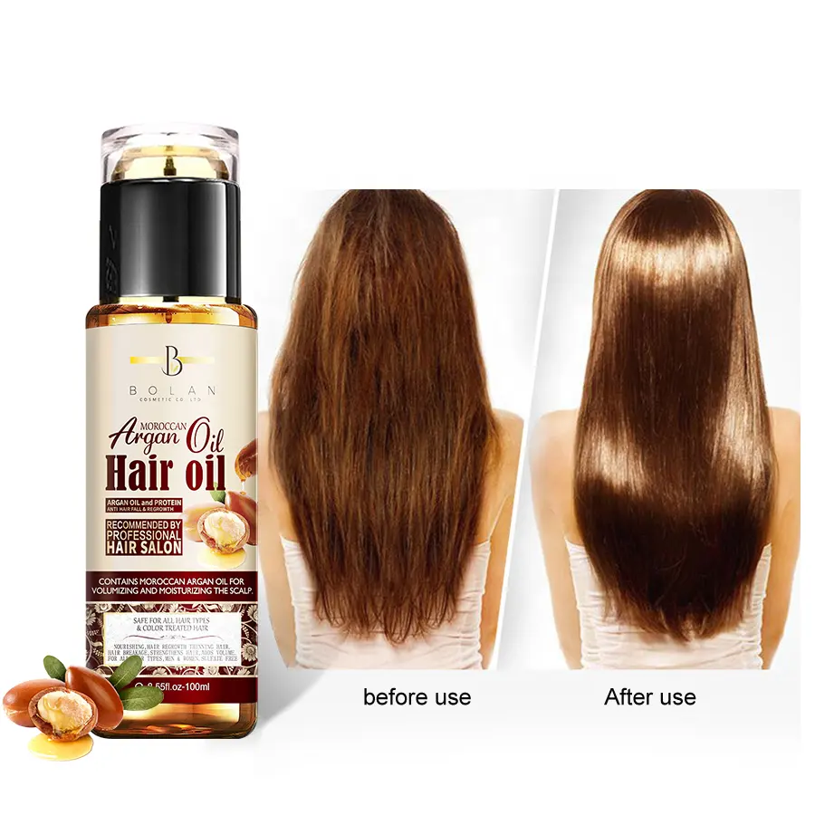 Produk Label Pribadi Serum Keratin Argan Minyak Rambut Perawatan Alami Maroko Organik