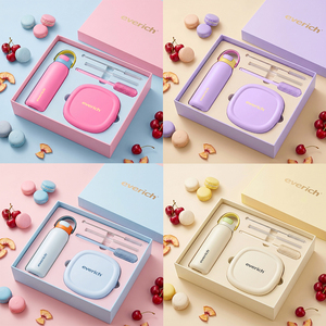 5 Compartments Lunch Box with BPA-Free <strong>Plastic</strong> <strong>Lid</strong> 1500ml Food <strong>Container</strong> and Bottle Gift Set for Multi-Use Storage Solution - Product Image 6