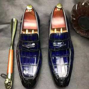 Chaussures Goodyear Welt de haute qualité pour hommes, chaussures de luxe faites à la main pour hommes, cuir de crocodile véritable, chaussures de soirée de <span class=keywords><strong>mariage</strong></span> pour hommes - Product Image 3