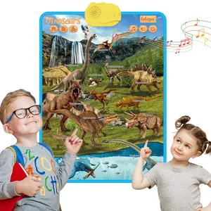 Лидер продаж на Amazon, обучающая игрушка AG01, говорящий плакат, узнайте названия динозавров и забавные факты с викториной и музыкальным режимом